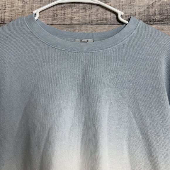 Rails Reeves Blue Mint Dip Dye Sweatshirt Size Medium Womens Ombre Gradient - Picture 3 of 10